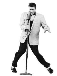 Elvis and vintage microphone
